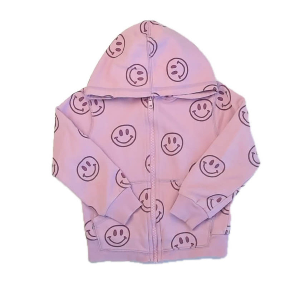 Tea Collection Girls Purple Smiley Face Hoodie size: 4T
